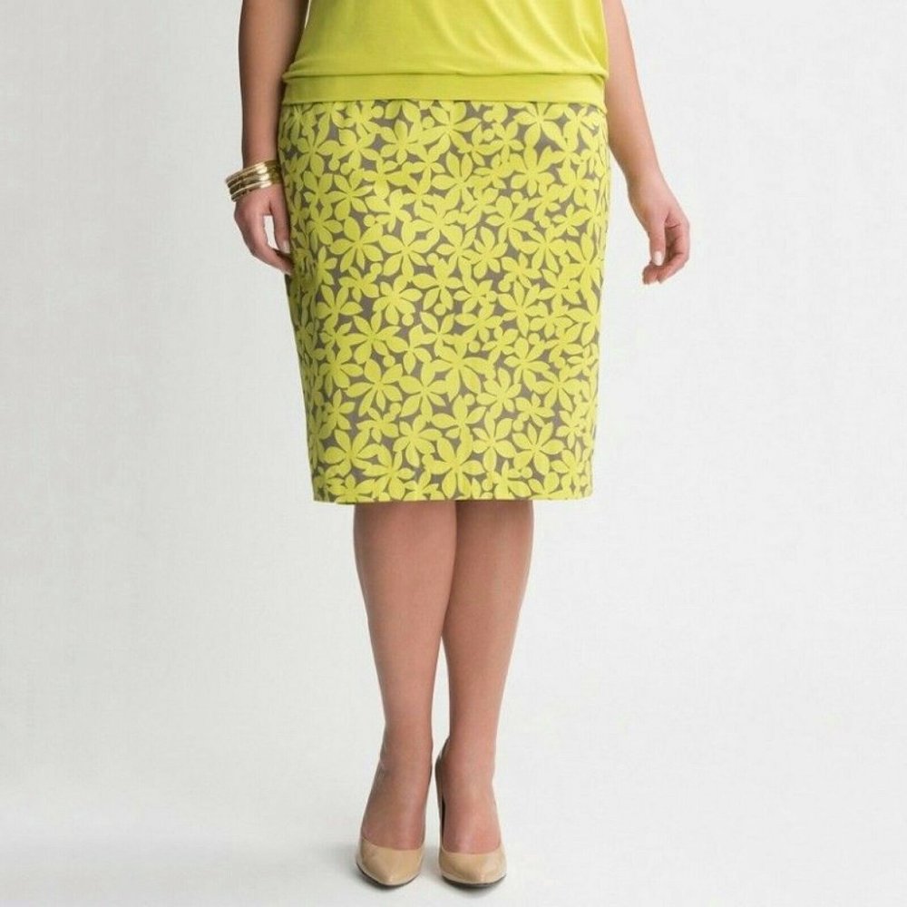NWT Lane Bryant Daisy Print Pencil Skirt Plus Size